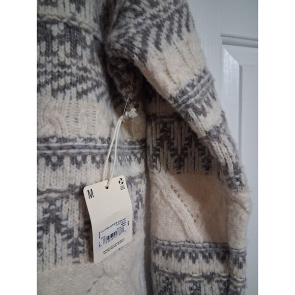NWT Women's a.n.a. Cream & Gray Sweater Size M - Picture 7 of 8